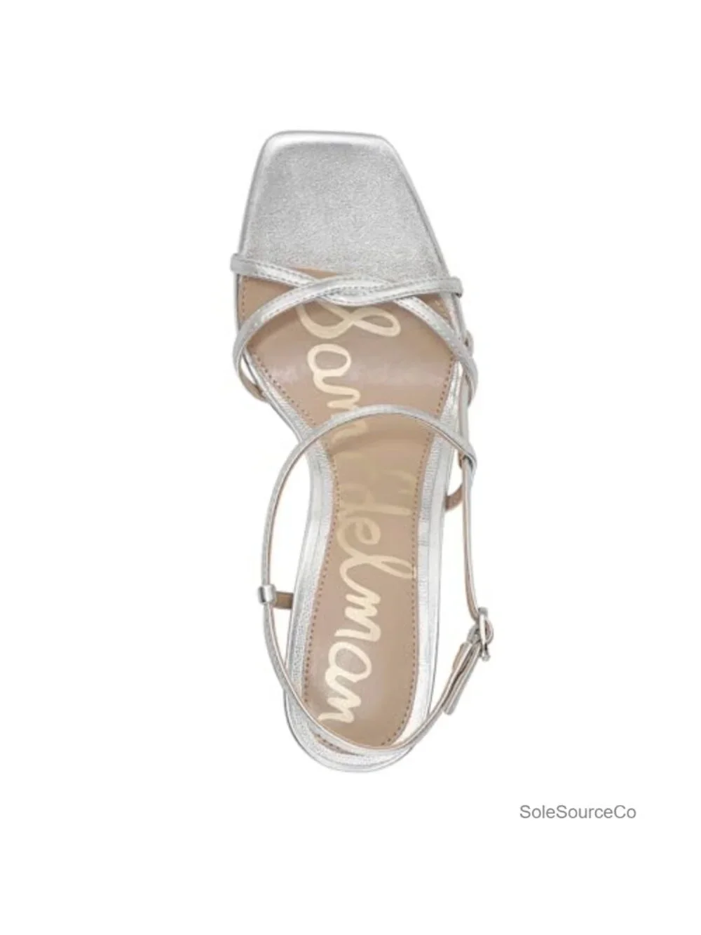 Block Heel Sandals with Slingback Strap - Open Toe